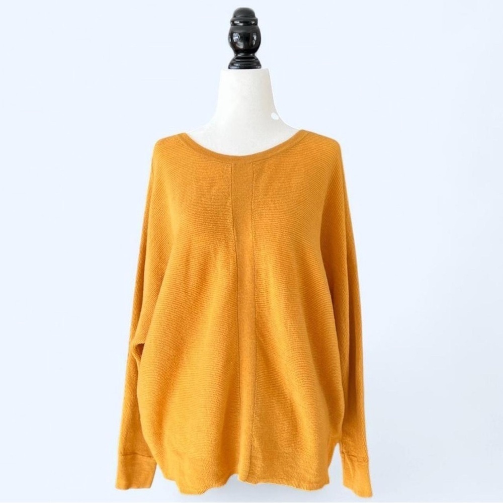 Nicole Miller Women’s Yellow 100% Merino Wool Minimalist Capsule Sweater XL